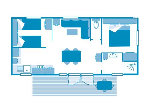Camping Sandaya Les Tamaris - Cottage (2 bedrooms) air-conditioning*** - Photo 3