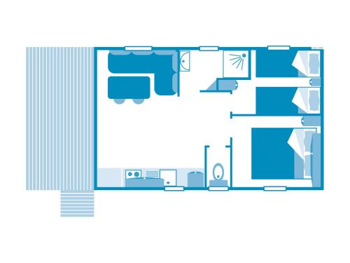 Camping Sandaya Les Tamaris - Cottage (2 bedrooms) air-conditioning*** - Photo 3
