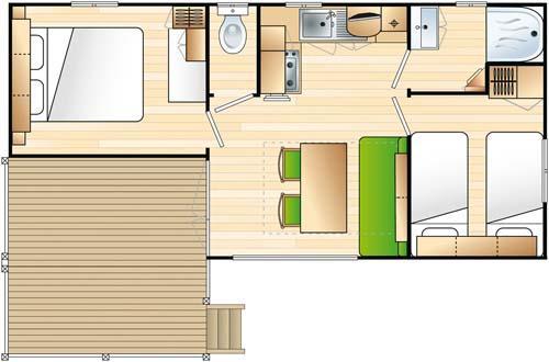 Camping LANDES OCEANES - Mobile-home Confort 2 bedrooms - Photo 5
