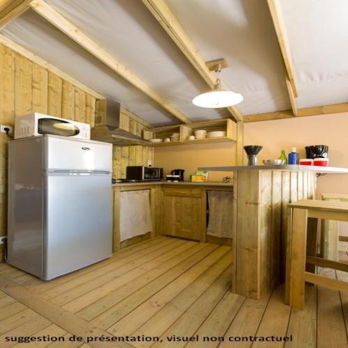 Flower Camping Les Paludiers - Sweetflower on stilts Premium 43m² (2 bedrooms) with terrace 11m² + TV + sheets included - Photo 4