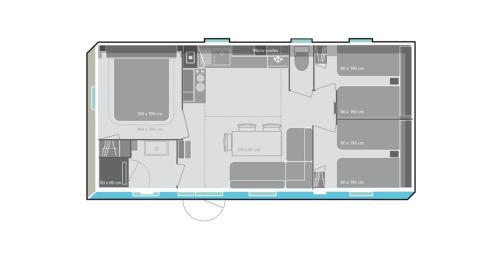 Camping Californie Plage - Mobil home BORNEO Supérieur 29.5 m² 3 rooms - Photo 9