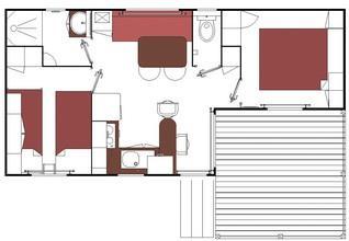 Camping Californie Plage - Mobil home CAP'TAIN CROCHET 32.6m² 2 rooms - Photo 9