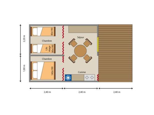 Camping La Cascade - ECOLODGE MARILOU 1 - without washblocks, without water, without heating - 20 m2 - - Photo 3