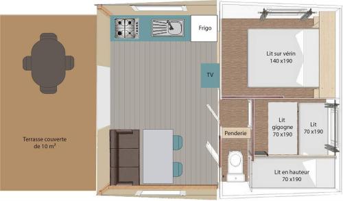 Camping Saint Disdille - Tithome (2 bedrooms) - Toilet andkitchen sink with cold water - Photo 4