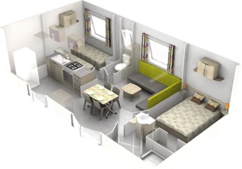 Camping Saint Disdille - Mobile Home EDELWEISS (5-10y.old) 31m² - covered terrace 15m² (2 bedrooms) - Photo 7