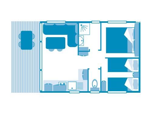 Camping Sandaya Blue Bayou - Cottage 2 Bedrooms air-conditioning**** - Photo 4