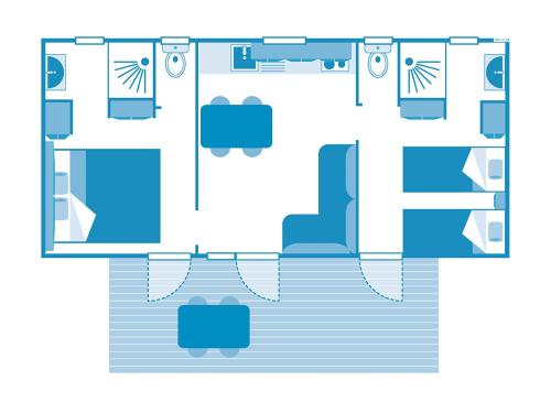 Camping Sandaya Blue Bayou - Cottage Carmin 2 bedrooms air-conditioning Premium - Photo 4