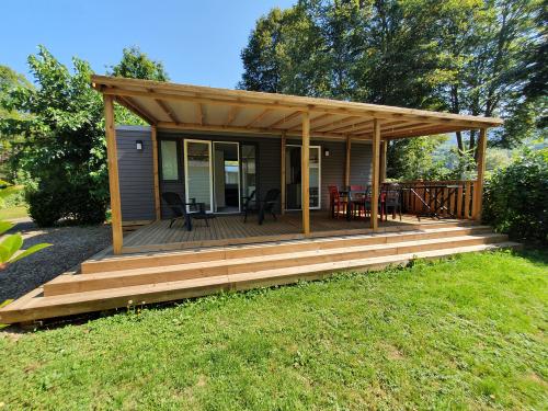 Camping Le Haut Salat - Mobile home Premium Le SALAT with covered terrace - Photo 1