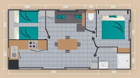 Camping Beau Rivage - KOAWA LOGGIA PREMIUM 30 m² Clim TV - Photo 4