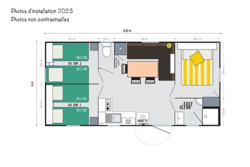 Koawa Camping Beau Rivage - New Espace 28m² view bassin + CLIM TV - Photo 3