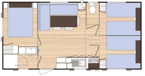 Camping Beau Rivage - KOAWA ESPACE CLASSIC 30m² Air co TV - 3 Bedrooms - Photo 9