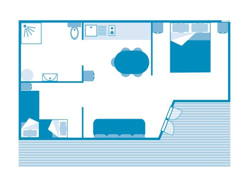 Camping Sandaya Les Peneyrals - Chalet TOPAZE 2 bedrooms *** adapted to the people with reduced mobility - Photo 3