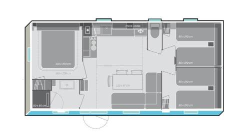Camping Aloha Plage**** - Mobile home O'Hara (3 bedrooms) - Photo 2