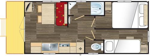 Camping Les Cerisiers du Jaur - La Roulotte 2 bedrooms - Photo 5