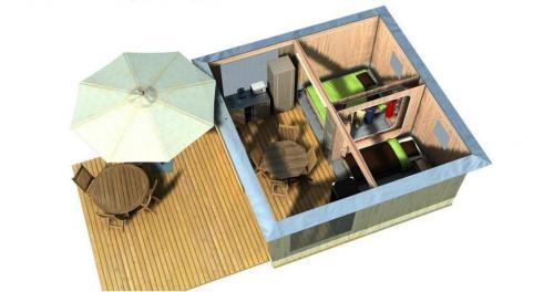SAGONE RESORT - Canvas bungalow 2 bedrooms - without toilet blocks - Photo 3