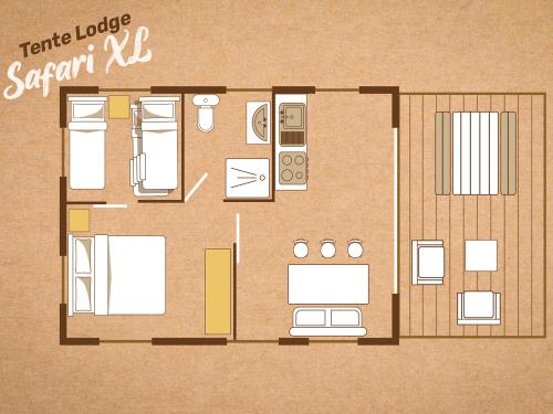 Camping du Buisson - Lodge Safari XL - 50 m² - 2 bedrooms - Photo 8