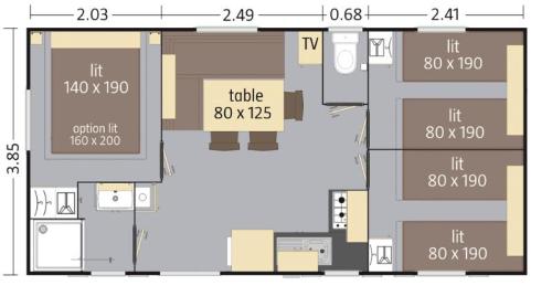 Camping Les Alizés - Mobile-home GRAND CONFORT 29m² - 3 bedrooms - Photo 7