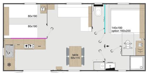 Camping Les Alizés - Mobile-home PRESTA + 30m² - 2 bedrooms - Photo 4