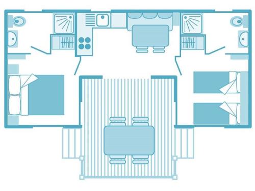 Camping Brin d'Amour - Mobile-home PATIO 2 bedrooms 2 bathrooms - Photo 5
