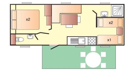 Camping La Rocca - Maxicaravan Rocca (8m x 3m) with air conditioning - Photo 6