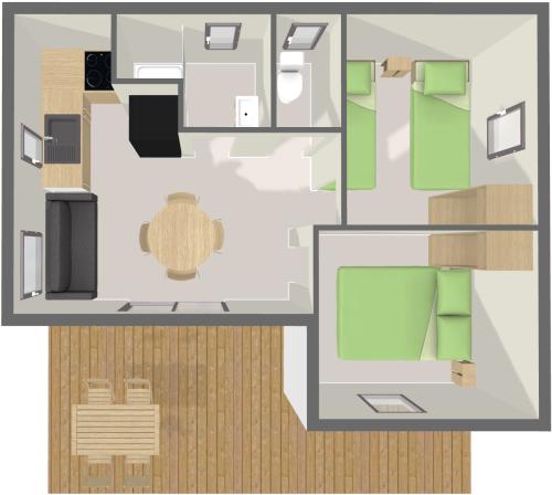 Flower Camping La Venise Verte - Chalet PREMIUM 39m² (2 bedrooms) + terrace + TV - Photo 6