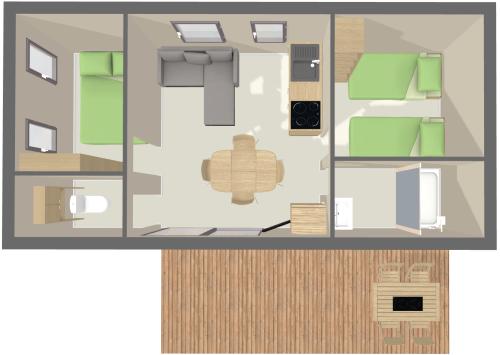Flower Camping La Venise Verte - Mobil Home CONFORT 33 m² (2 bedrooms) + Terrace + TV - Photo 8