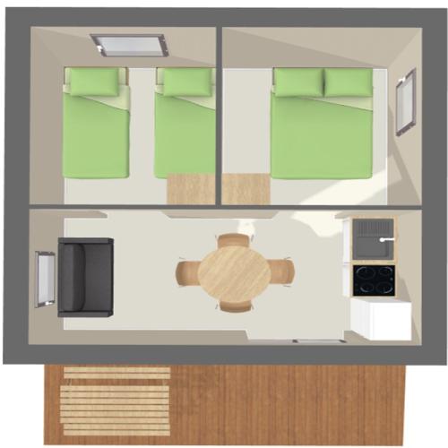 Flower Camping La Venise Verte - Freeflower CONFORT 30m² (2 bedrooms) + sheltered terrace 8m² - No Bathroom - Photo 7