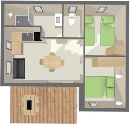Flower Camping La Venise Verte - Chalet PREMIUM 36m² (2 bedrooms) + sheltered terrace 6m² + TV - Photo 8