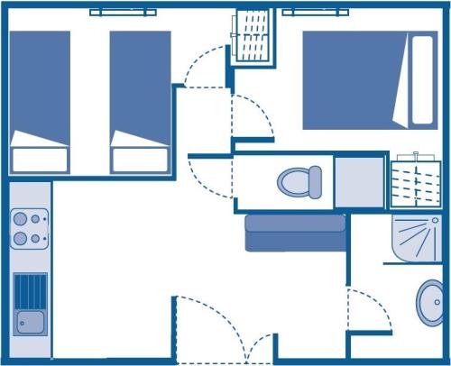 Flower Camping Les Ilates - House COMFORT 31m² (2 bedrooms) + TV + terrace - Photo 9
