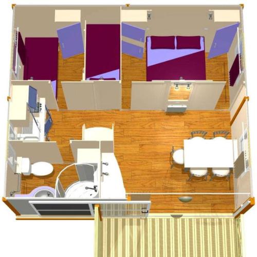 Camping Lou Cabasson - Chalet Vignasse - sheltered terrace 10m² (Max 4 adults) - Photo 7