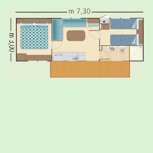 Eurcamping Roseto - Mobilhome Traminer 2 bedrooms + TV + A/C - Photo 9