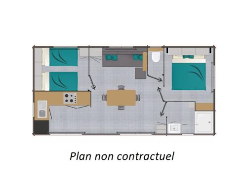Camping L'Escapade - Mobile home Grand Large 30m² (2 bedrooms) + terrace - Photo 7