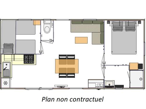 Camping L'Escapade - Mobile home Grand Large 30m² (2 bedrooms) + terrace - Photo 7