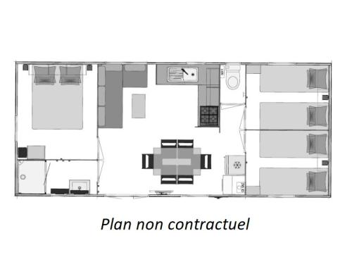 Camping L'Escapade - Mobile home Florès 34m² (3 bedrooms) + terrace - Photo 9