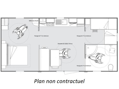 Camping L'Escapade - Mobile-home 30m2 - 2 bedrooms - Photo 6