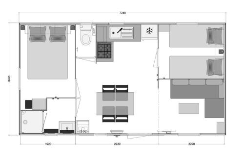 Camping Reine Mathilde - Mobilhome CONFORT PLUS MODULO - 2 Bedrooms - Photo 2