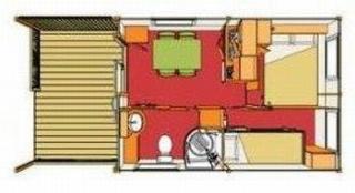 Camping Reine Mathilde - Chalet CONFORT - 1 Bedroom 25m² - Photo 5