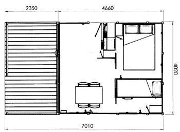 Camping Reine Mathilde - CHALET ILO - 2 Bedrooms 28m² - Photo 3