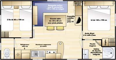 Camping Reine Mathilde - Mobilhome - 2 Bedrooms 28m² - Photo 6