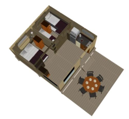 Camping du Viaduc - CANVAS BUNGALOW 22 M² - Photo 3