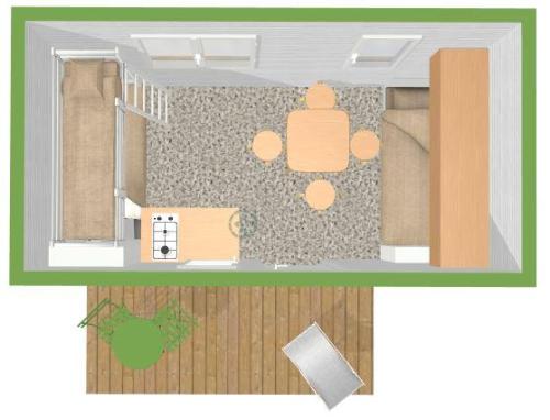 Flower Camping La Rochelambert - Cabanon ECO Vert 10m² + Terrace 3m² - without toilet block - Photo 8
