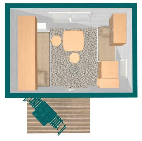 Flower Camping La Rochelambert - Cabanon ECO Bleu 8m² + Terrace 3m² - without toilet block - Photo 7