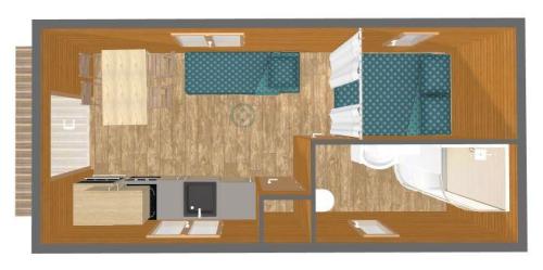 Flower Camping La Rochelambert - Gipsy caravan Velay Confort+ 18m² + Velay 18m² terras 15m² - Photo 8