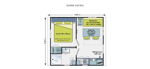 Camping Le Marqueval - Mobile home Super Astria 16.1m² - 1 Bedroom - Photo 2