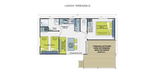 Camping Le Marqueval - Mobile home Loggia 25m² + terrace - 2 Bedrooms - Photo 7