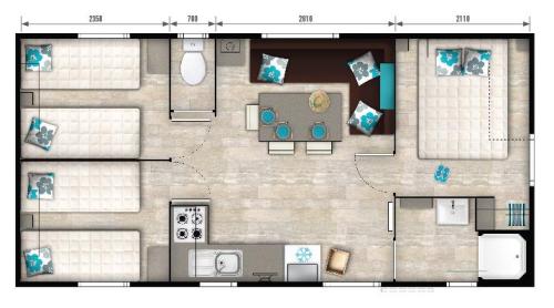 Camping Seasonova Vesoul - COTTAGE PRESTIGE 3 BEDROOMS - Photo 9