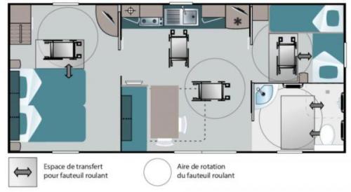 Camping Monaco Parc - Mobile-home PMR - 2 bedrooms - adapted to the people with reduced mobility - Photo 4