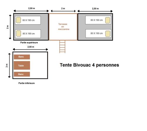 Château des Tilleuls - Tent Bivouac (on mezzanine with picnic table and electricity) - Photo 8