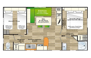 Camping la Roseraie d'Omaha - Mobilhome Klassic 2 bedrooms - Photo 10