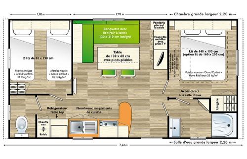 Camping la Roseraie d'Omaha - Mobilhome Tendance 2 bedrooms - Photo 1